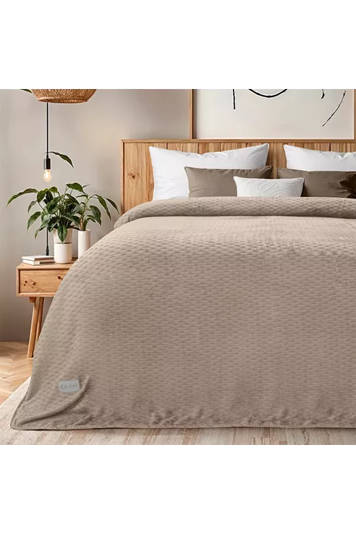 LINO Κουβέρτα Υπέρδιπλη (220x240) Flannel Lofti Taupe