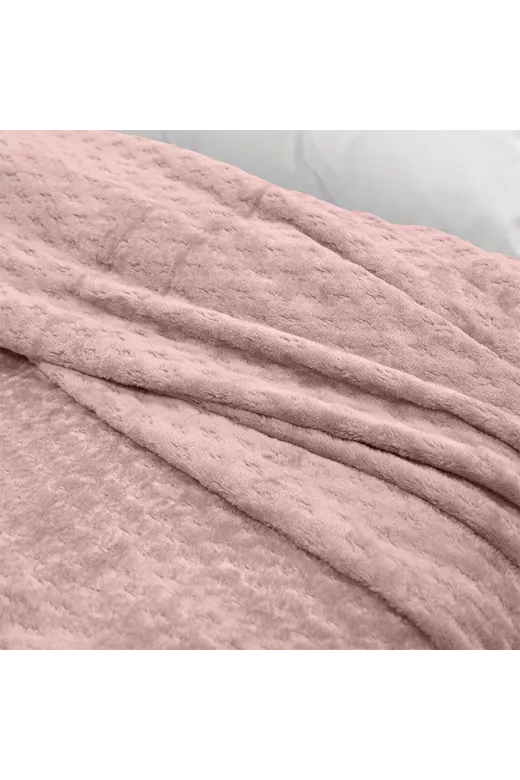 LINO Κουβέρτα Υπέρδιπλη (220x240) Flannel Lofti Λιλά