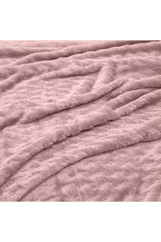 LINO Κουβέρτα Υπέρδιπλη (220x240) Flannel Lofti Λιλά