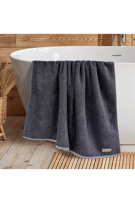 LINO Πετσέτα Σώματος (80x150) Marley Ανθρακί
