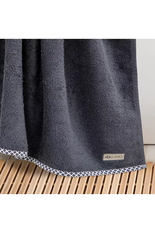 LINO Πετσέτα Σώματος (80x150) Marley Ανθρακί