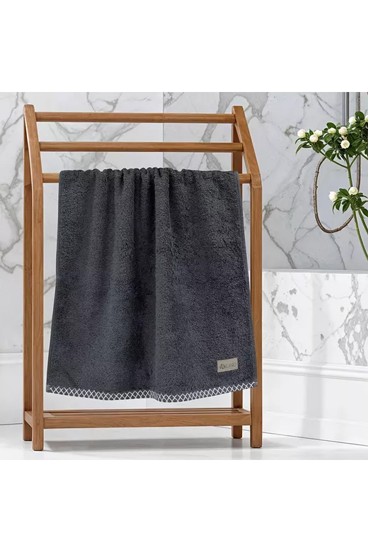 LINO Πετσέτα Προσώπου (50x90) Marley Ανθρακί