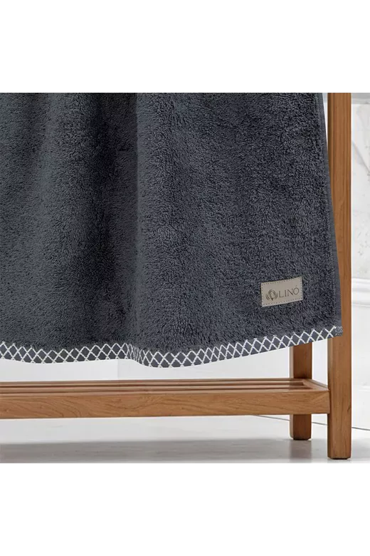 LINO Πετσέτα Προσώπου (50x90) Marley Ανθρακί