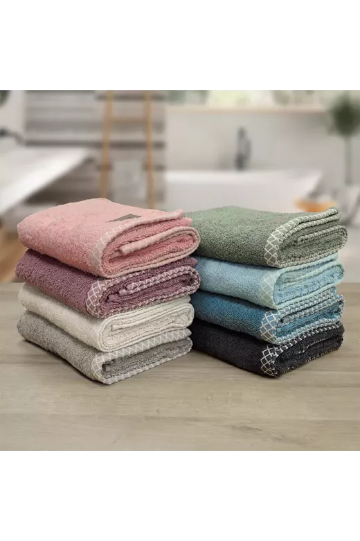 LINO Πετσέτα Προσώπου (50x90) Marley Ανθρακί