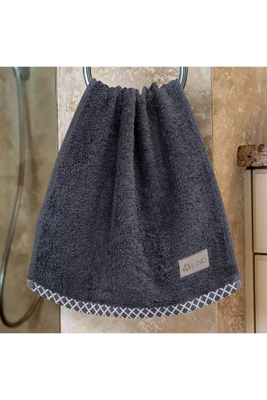 LINO Πετσέτα Χεριών (30x50) Marley Ανθρακί