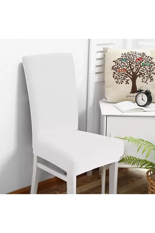 LINO Κάλυμμα Καρέκλας Ελαστικό Elegance Λευκό
