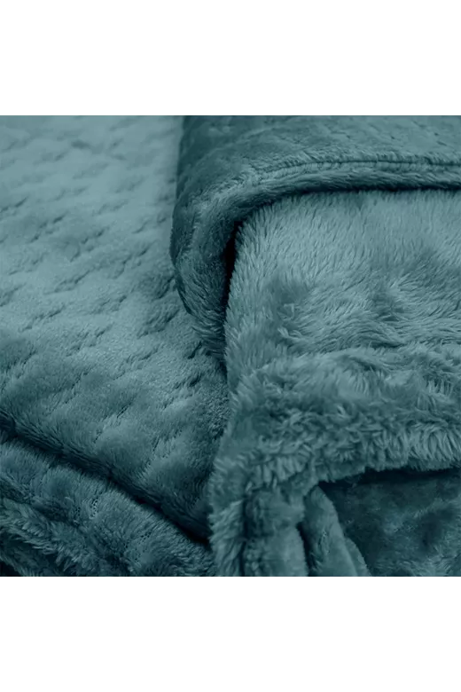 LINO Κουβέρτα Υπέρδιπλη (220x240) Sherpa Lofti Ντένιμ