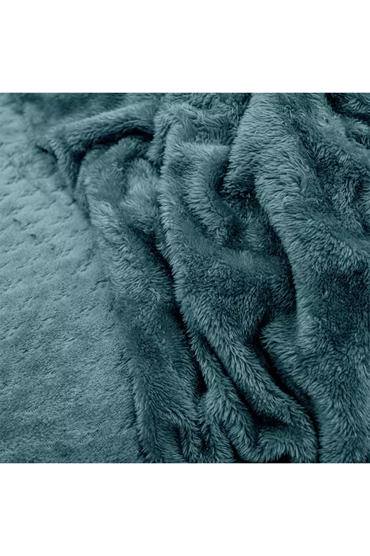 LINO Κουβέρτα Υπέρδιπλη (220x240) Sherpa Lofti Ντένιμ