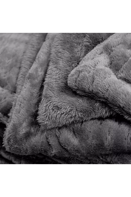 LINO Κουβέρτα Υπέρδιπλη (220x240) Sherpa Lofti Γκρι