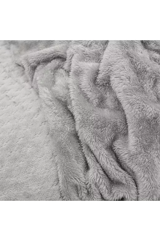 LINO Κουβέρτα Υπέρδιπλη (220x240) Sherpa Lofti Ασημί