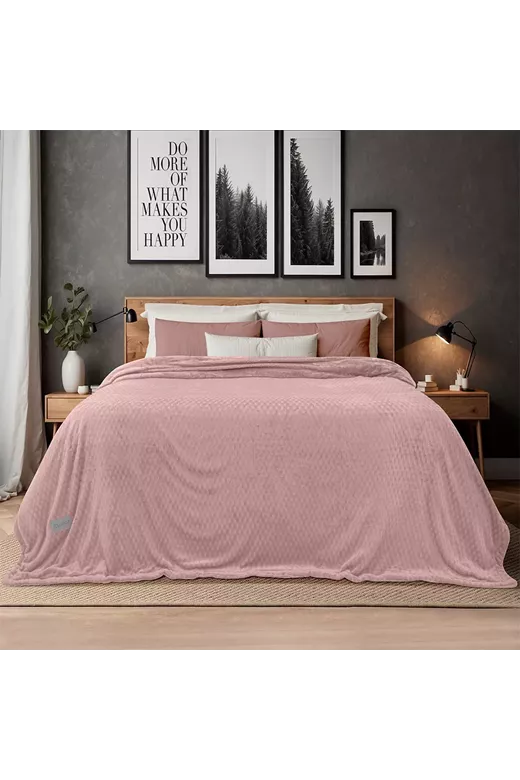 LINO Κουβέρτα Υπέρδιπλη (220x240) Sherpa Lofti Λιλά