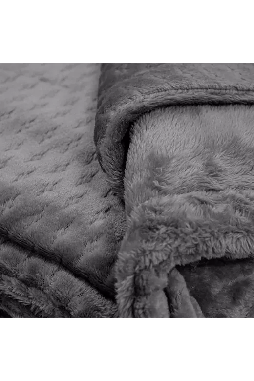 LINO Κουβέρτα Μονή (160x220) Sherpa Lofti Γκρι