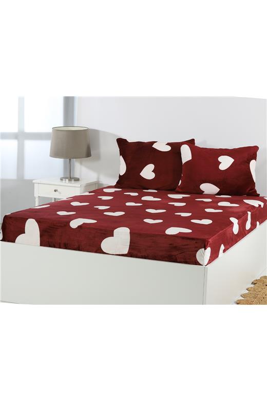 Fleece σεντόνι με λάστιχο και μαξιλαροθήκες (160cm x 200cm + 30cm) design 1