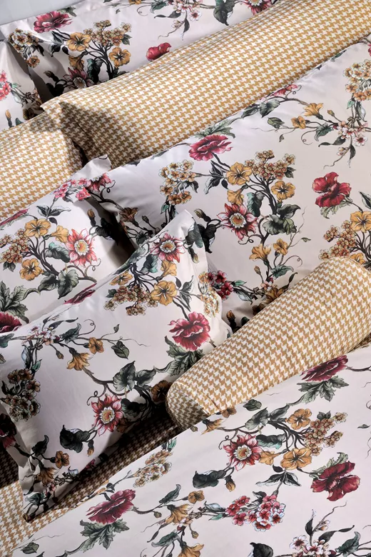 Σετ σεντόνια βαμβακοσατέν 220TC S868 Beige Flower