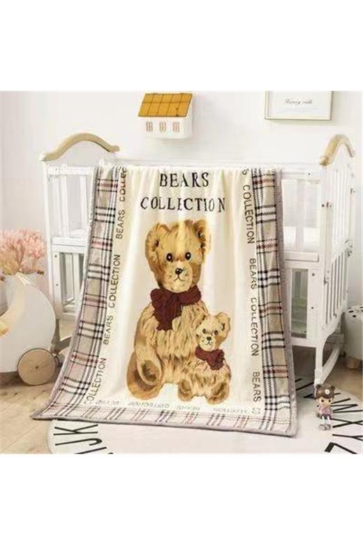 Κουβέρτα Βελουτέ Με Προβατάκι Bebe (110X140) Mcdecor Bear - MCDECOR