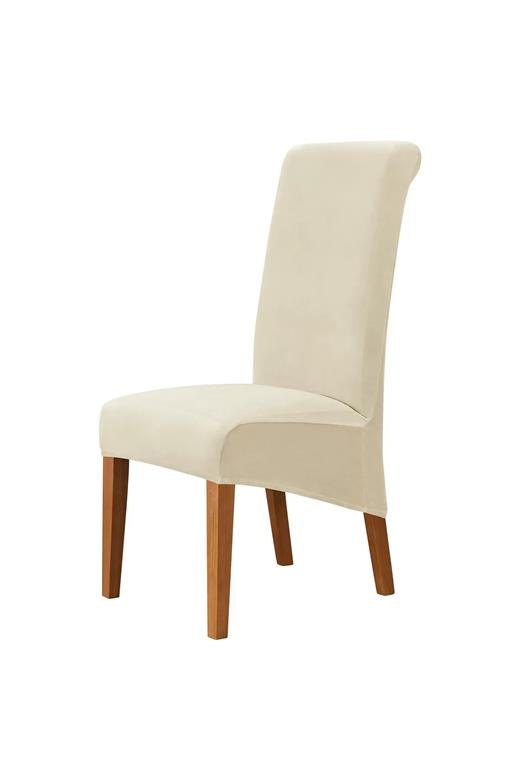 Σετ (2 Τμχ) Ελαστικά Καλύμματα Καρεκλών Με Πλάτη Soft Εκρού - MCDECOR