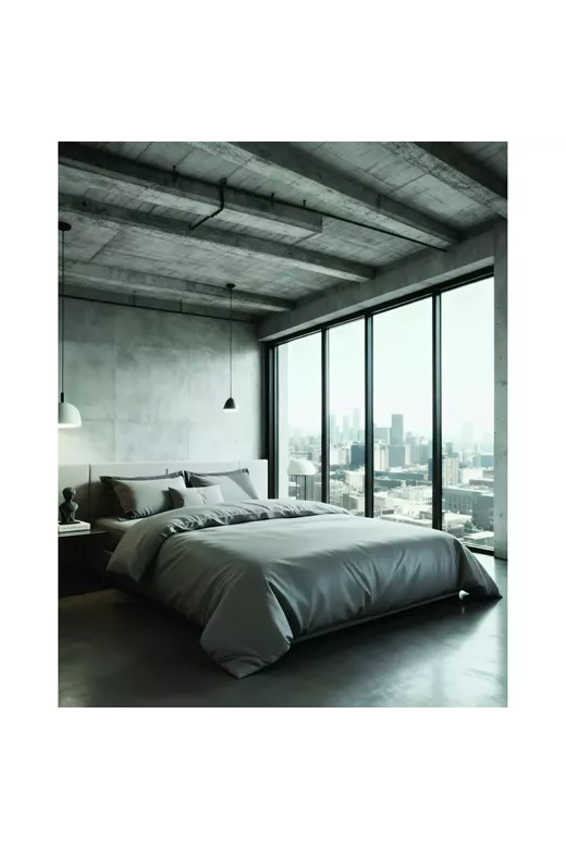 CITY3 DARK GREY ΣΕΝΤΟΝΙ 240Χ270CM 300TC 100% COTTON SATIN