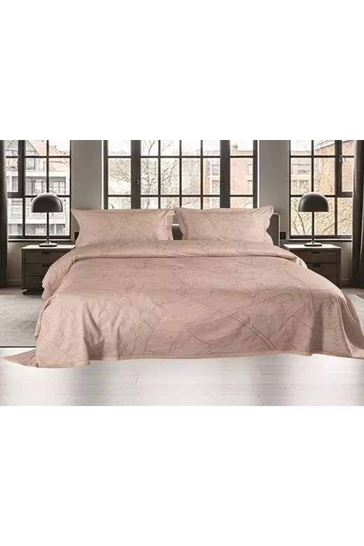 ΠΑΠΛΩΜΑ  KING LEAVES 240X250CM 100% COTTON SATIN 210TC