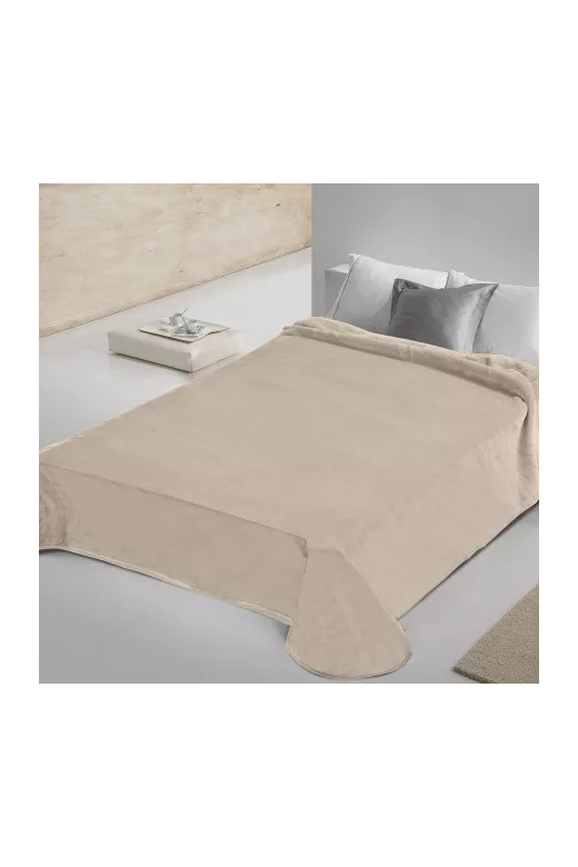 Κουβέρτα βελουτέ 550gr υπέρδιπλη Μονόχρωμη 700 Capuccino