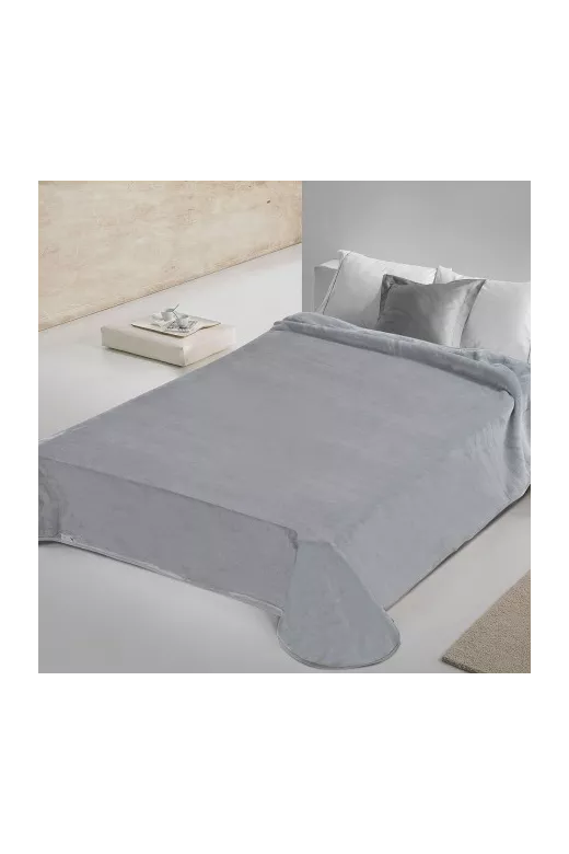 Κουβέρτα βελουτέ 550gr υπέρδιπλη Μονόχρωμη 700 Grey
