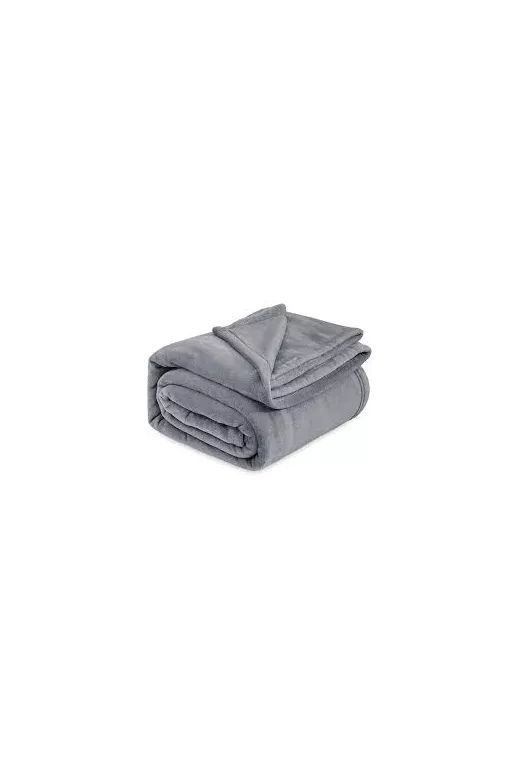 Κουβέρτα βελουτέ 650gr/m2 υπέρδιπλη Super soft L. Gray