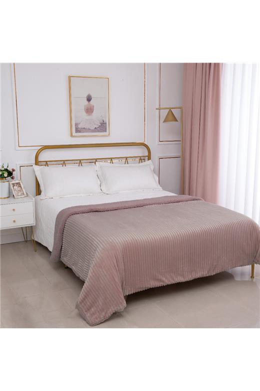 Κουβέρτα με sherpa kotle (220cm x 240cm) syklamen
