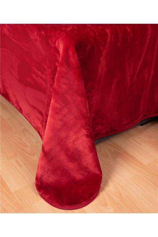 Βελουτέ κουβέρτες (160cm x 220cm) κόκκινο