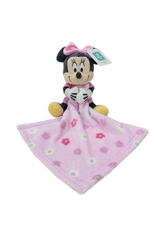 Λούτρινο Disney Home με Πανάκι Παρηγορίας Coral Fleece Εμπριμέ bebe Minnie 37 Ύψος 25 cm Pink 100% Polyester