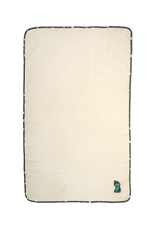 Κουβέρτα Πικέ Με Κέντημα bebe Dinosaur 181 80X110 Ecru-Grey 100% Cotton