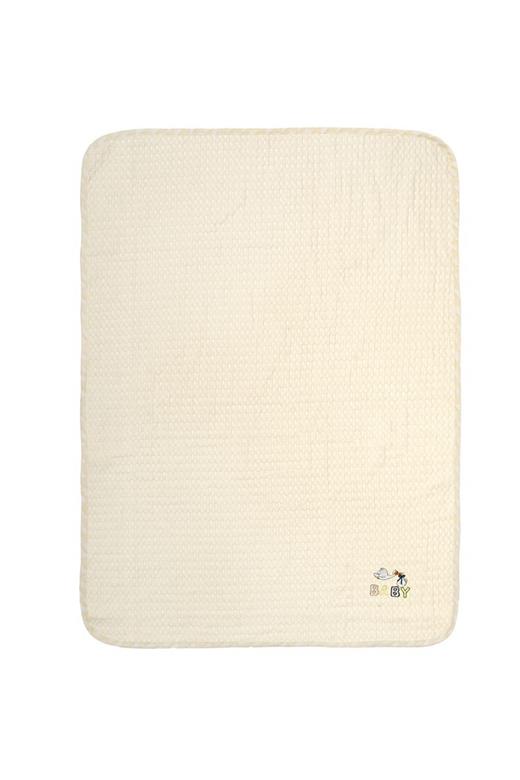 Κουβέρτα Πικέ Με Κέντημα bebe Stork 194 80X110 Ecru-Yellow 100% Cotton