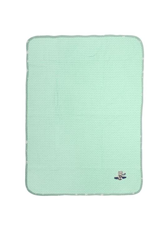 Κουβέρτα Πικέ Με Κέντημα bebe Aviator 186 100X160 Mint 100% Cotton