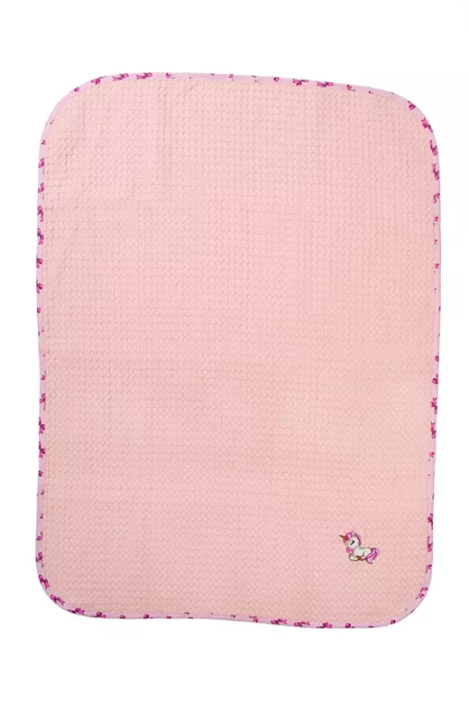 Κουβέρτα Πικέ Με Κέντημα bebe Unicorn 187 100X160 Pink 100% Cotton