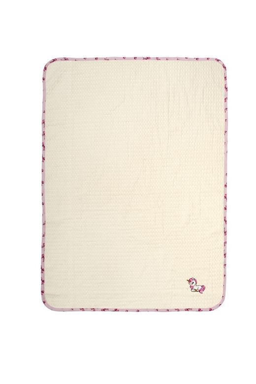 Κουβέρτα Πικέ Με Κέντημα bebe Unicorn 189 100X160 Ecru-Pink 100% Cotton