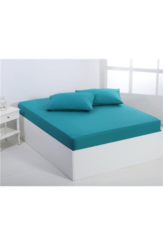 Βαμβακερό σεντόνι essentials (165cm x 267cm) teal blue