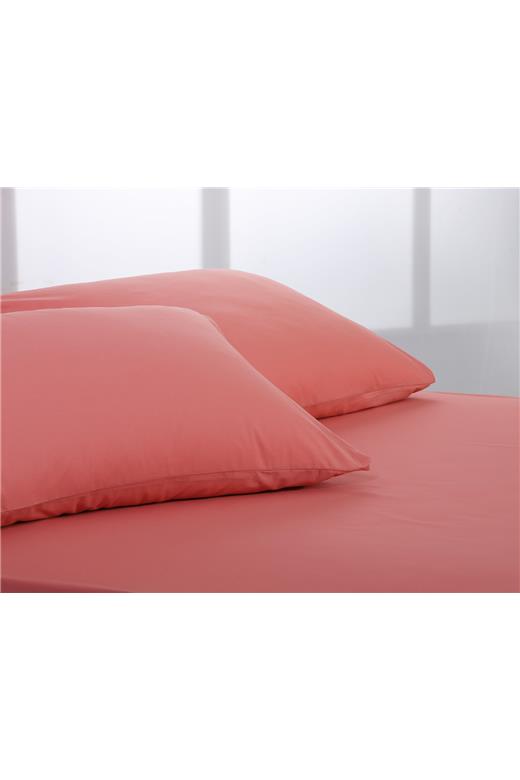 Βαμβακερό σετ μαξιλαροθήκες essentials (52cm x 72cm ) coral almond