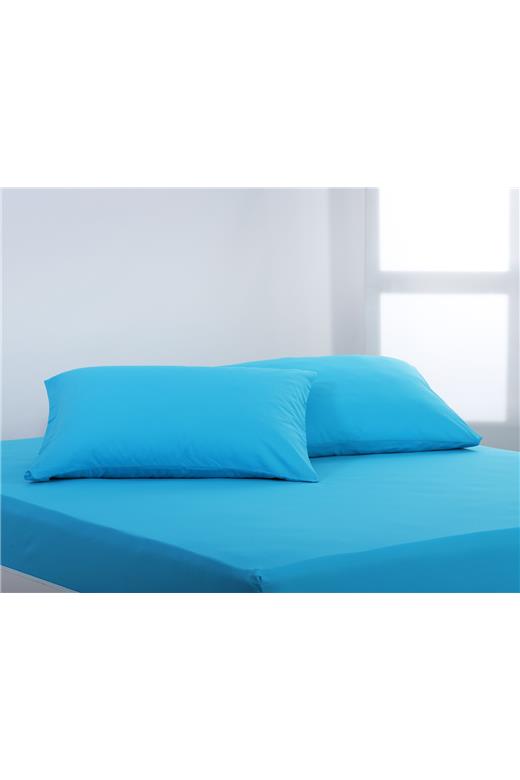 Βαμβακερό σετ μαξιλαροθήκες essentials (52cm x 72cm ) river blue