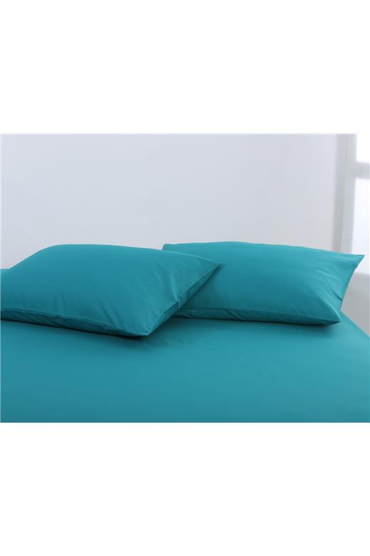Βαμβακερό σετ μαξιλαροθήκες essentials (52cm x 72cm ) teal blue