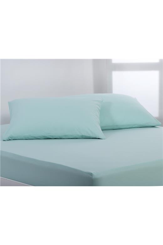 Βαμβακερό σετ μαξιλαροθήκες essentials (52cm x 72cm ) misty jade