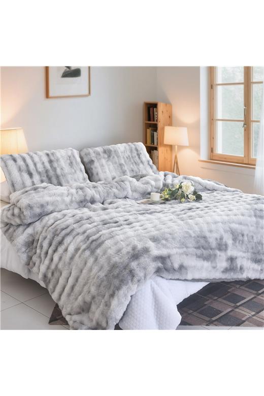 Παπλωματοθήκη Μονή (Σετ) (160X240) Mcdecor Rabbit Grey - MCDECOR