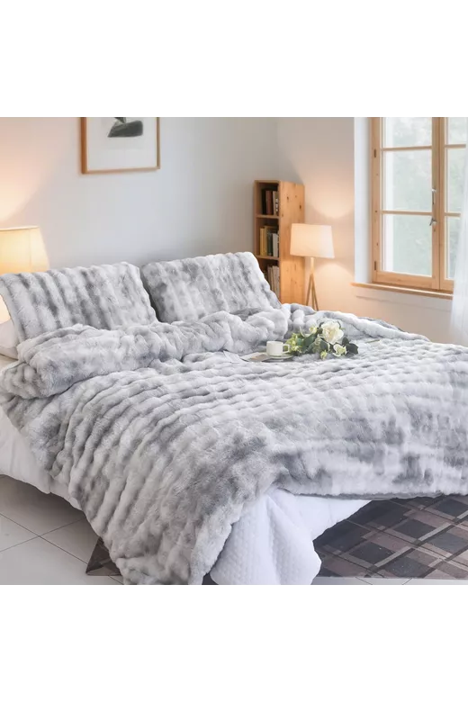 Παπλωματοθήκη Υπέρδιπλη (Σετ) (220X240) Mcdecor Rabbit Grey - MCDECOR