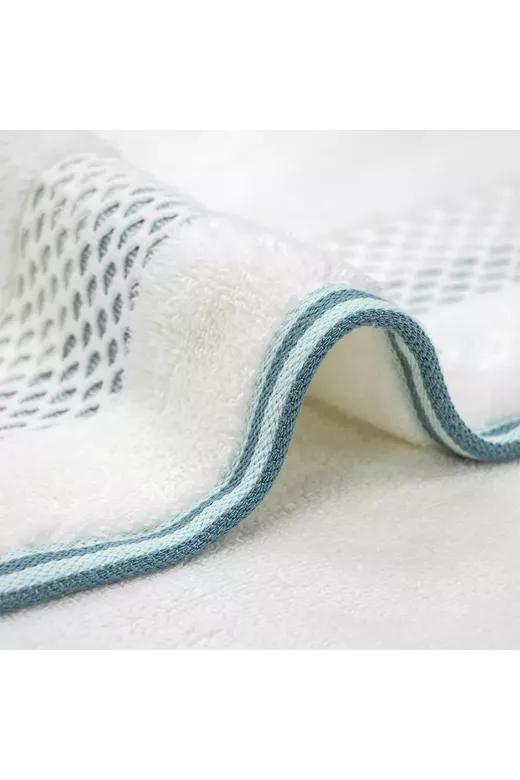 LINO Πετσέτα Προσώπου (50x90) Igalo Λευκό/Μέντα