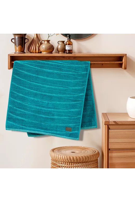 LINO Πετσέτα Προσώπου (50x100) Loomline Πετρόλ