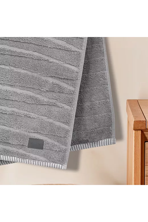 LINO Πετσέτα Προσώπου (50x100) Loomline Γκρι