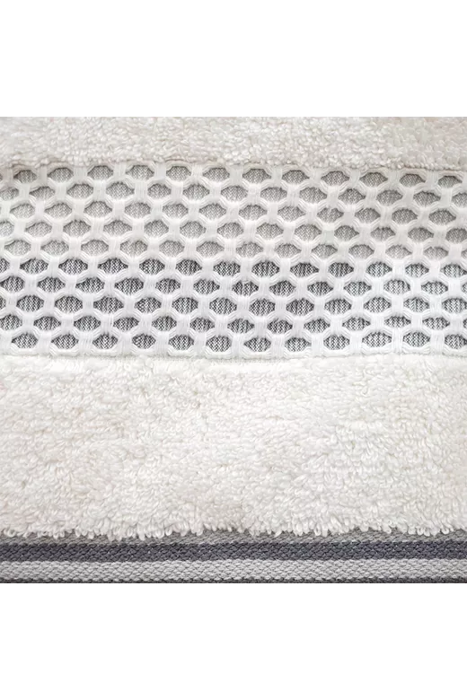 LINO Πετσέτα Χεριών (30x50) Igalo Λευκό/Ασημί