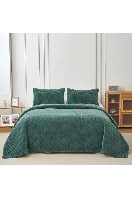 Σετ κουβερλί velvet Green