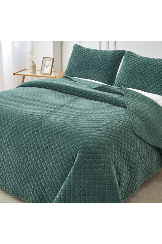 Σετ κουβερλί velvet Green