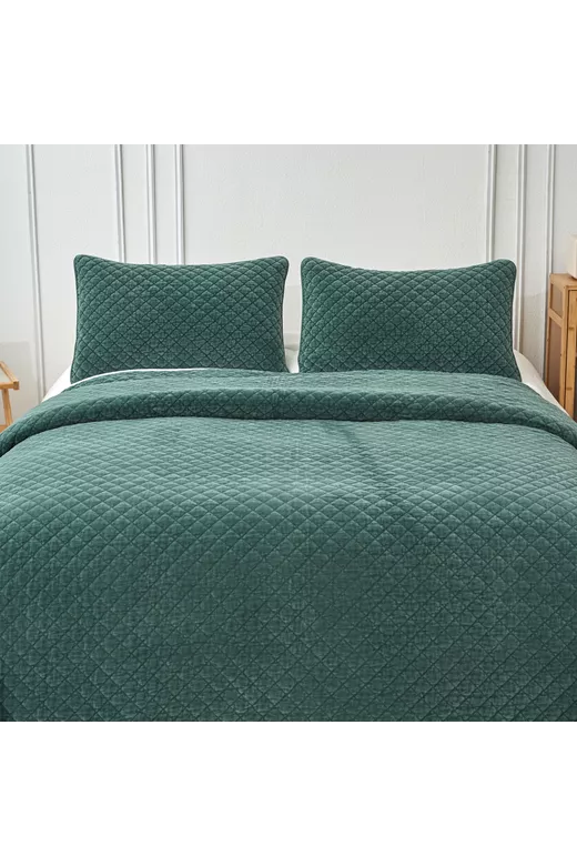 Σετ κουβερλί velvet Green