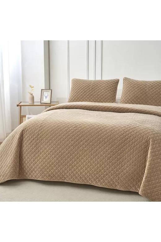 Σετ κουβερλί velvet Beige