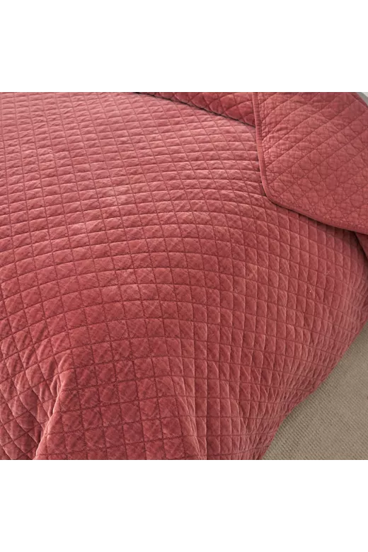 Σετ κουβερλί velvet Brick Red