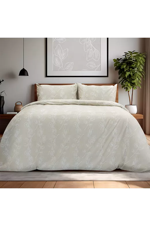 LINO Σετ Παπλωματοθήκη Υπέρδιπλη (225x245) Dejar Μπεζ